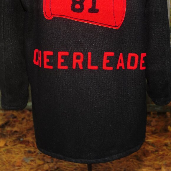 VTG 1981 Varsity Cheerleader Wool Letterman Jacket Woodbridge Quilt Lined M/L - Picture 11 of 14